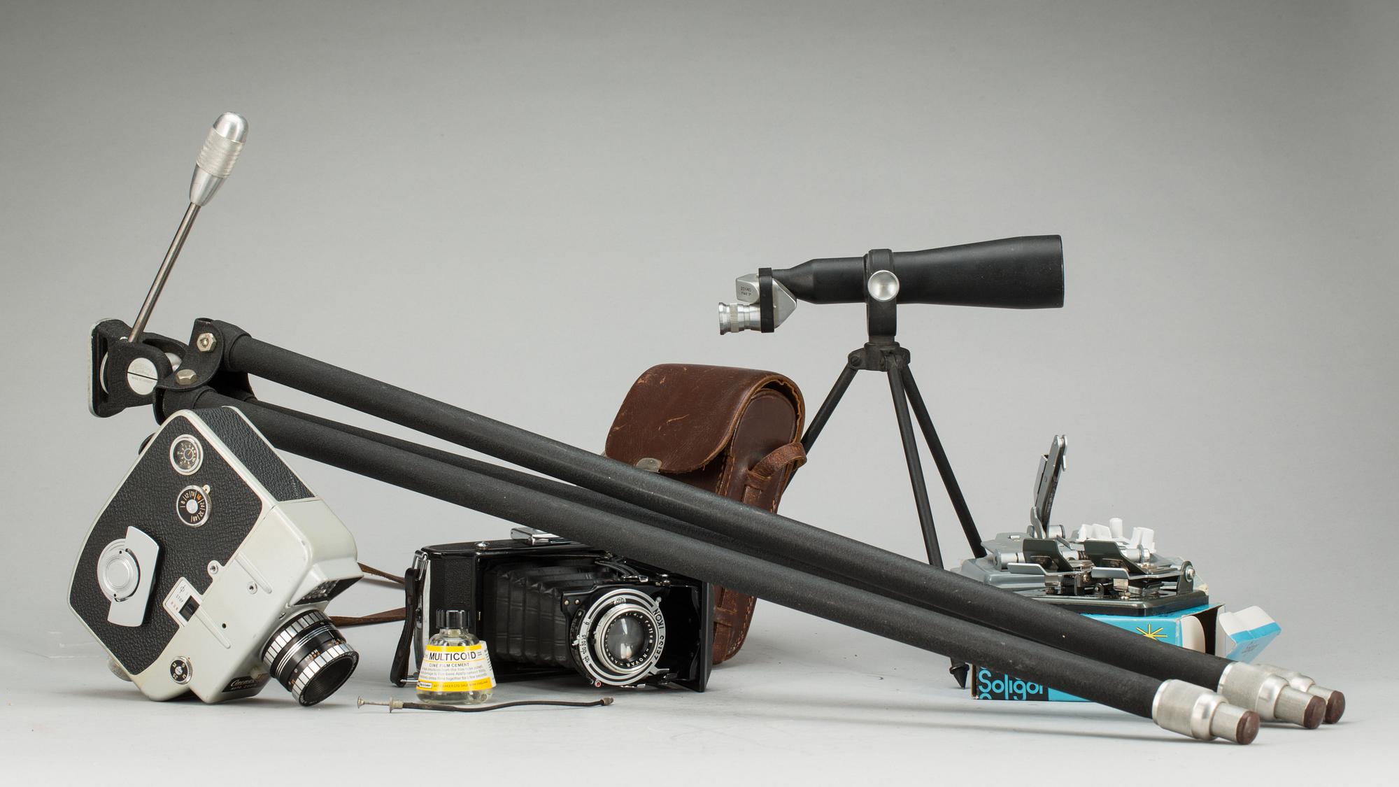 KAMERA OCH FILMKAMERA mm, 6 delar. Zeiss mfl.
