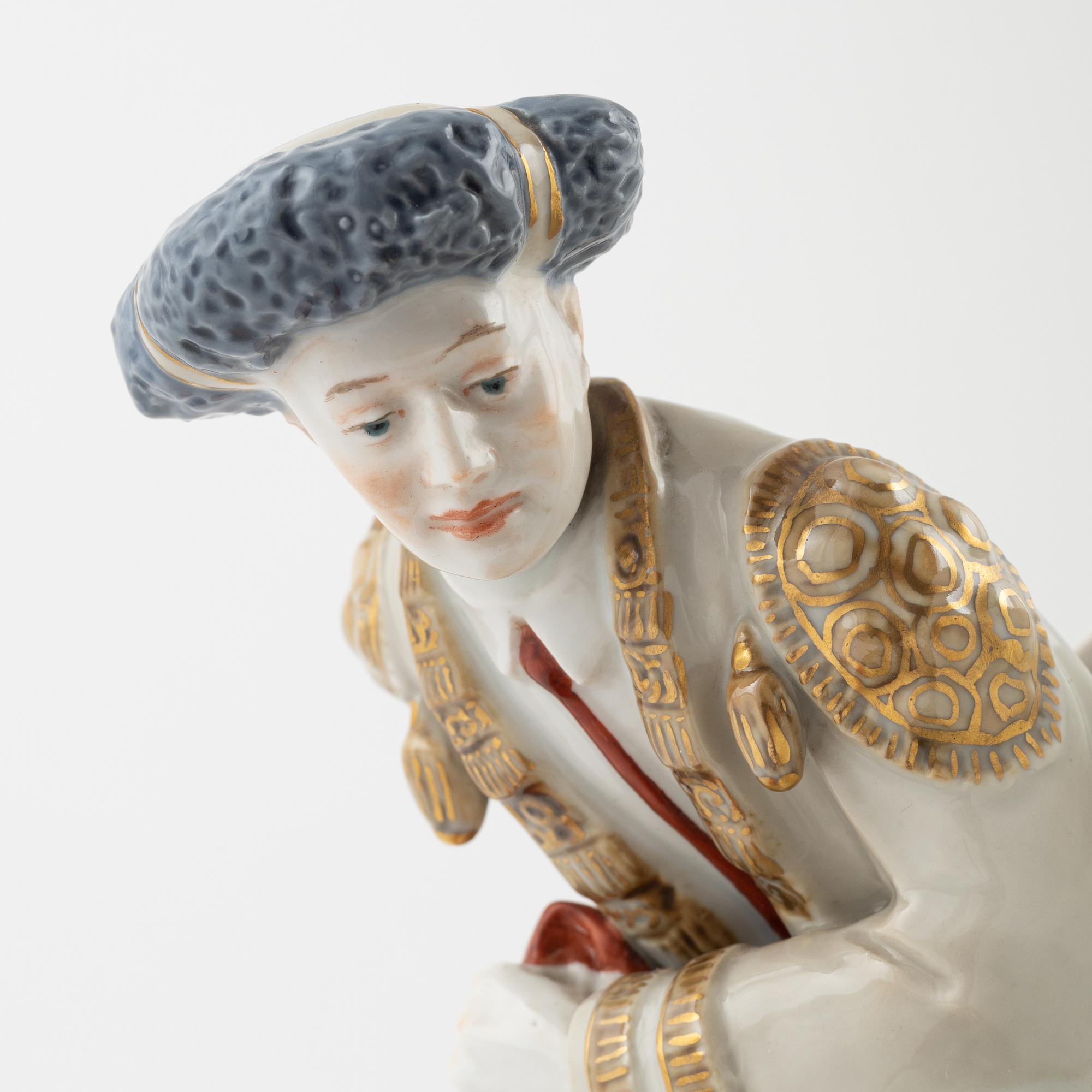 Figurin, porslin, Meissen, 1900-talets första hälft.