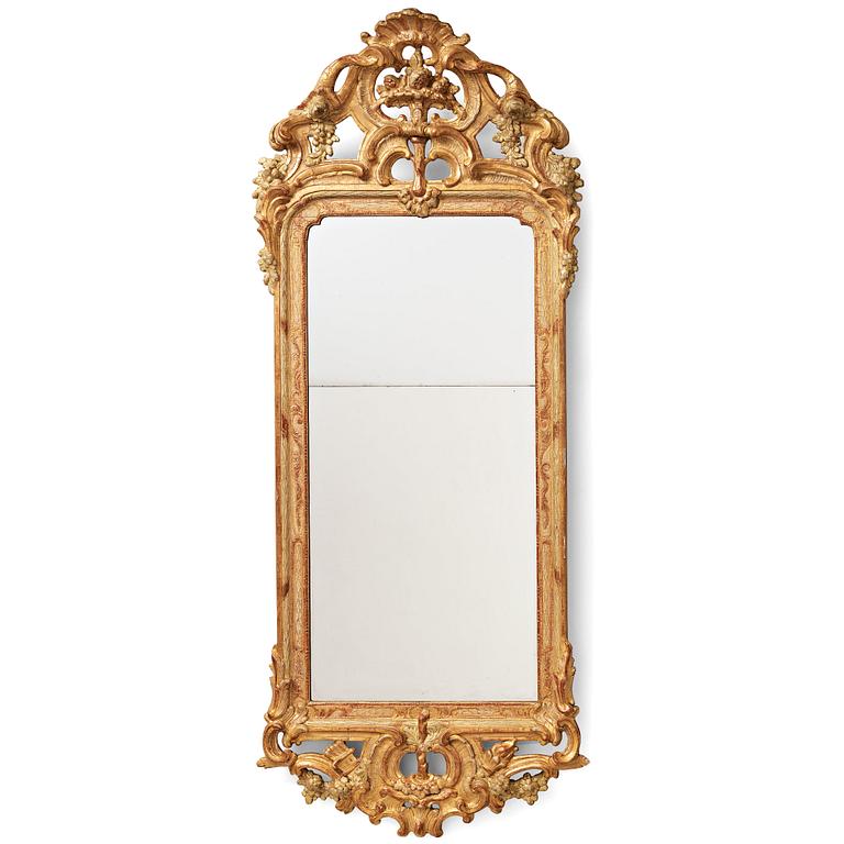 A Swedish Rococo 1770s mirror by Johan Åkerblad (master in Stockholm 1758-1799).