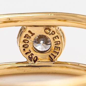 Tiffany & Co, Elsa Peretti, ring, "Diamonds by The Yard", 18K guld och briljantslipade diamanter.