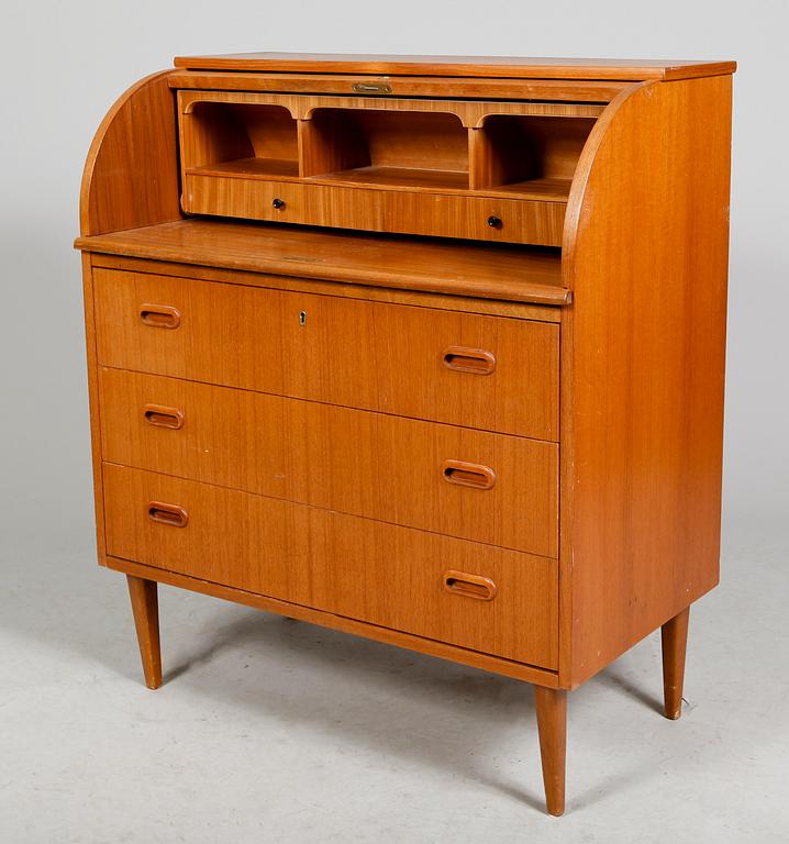 SEKRETÄR, med rullklaff, 1900-talets mitt.