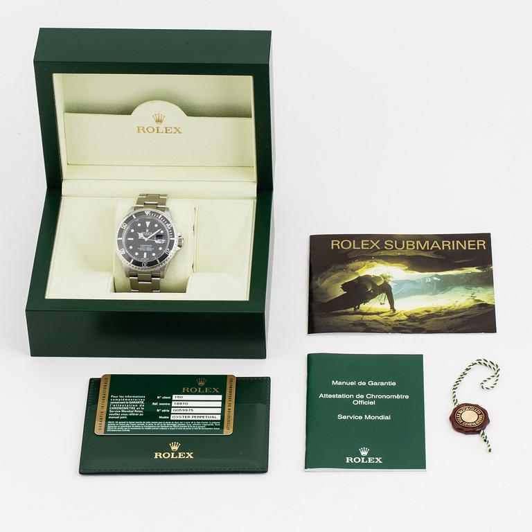 ROLEX, Oyster Perpetual Date, Submariner (1000ft=300m, SWISS MADE), Chronometer, wristwatch, 40 mm,