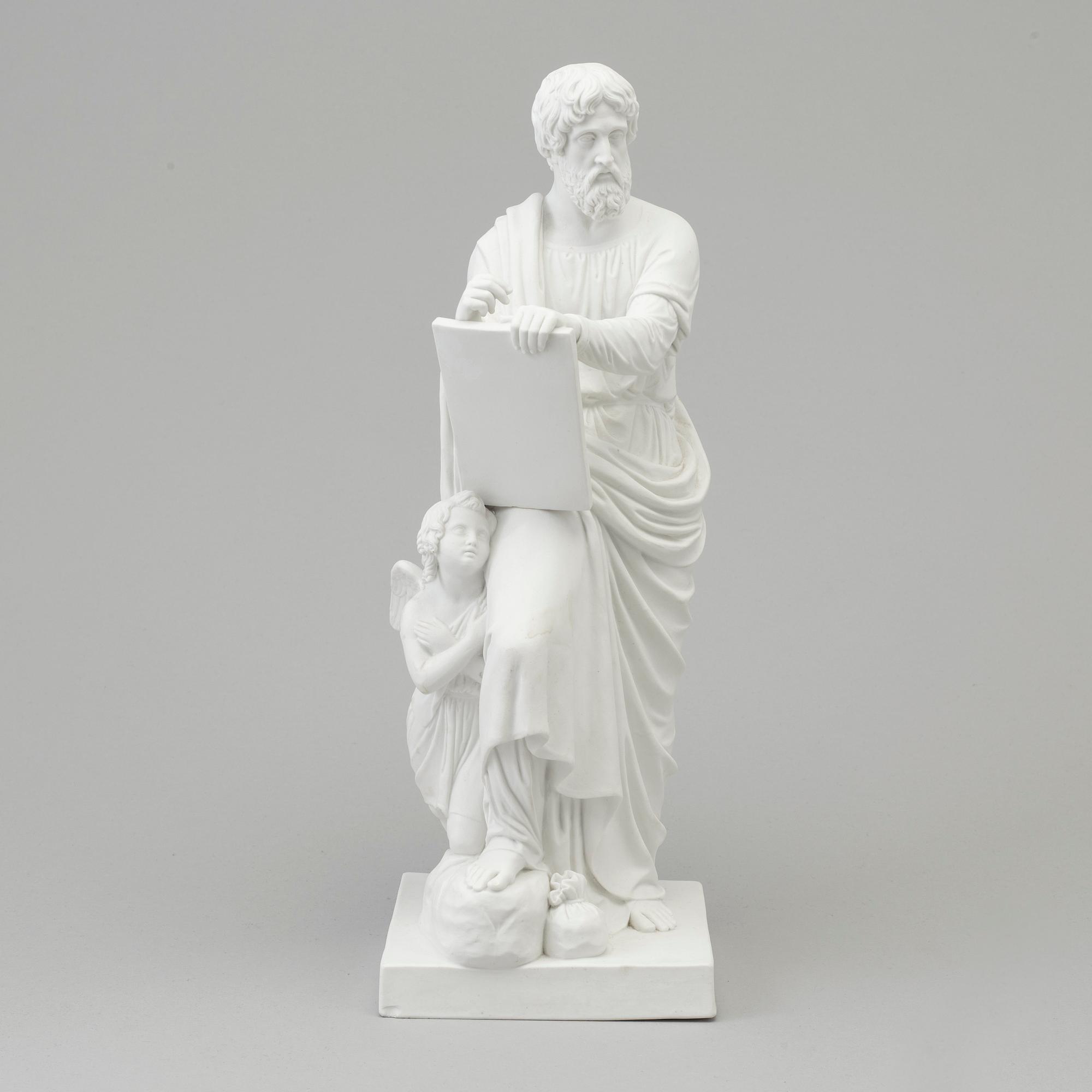 A bisquit figure of 'the Apostle Matteus' after Bertel Thorvaldsen. Royal Copenhagen, Denmark, 1960's.