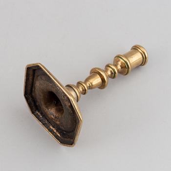 LJUSSTAKE, brons, 1600-tal.