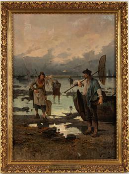 Unknown artist, 19th Century, oil on canvas, signed FJ Carlton.