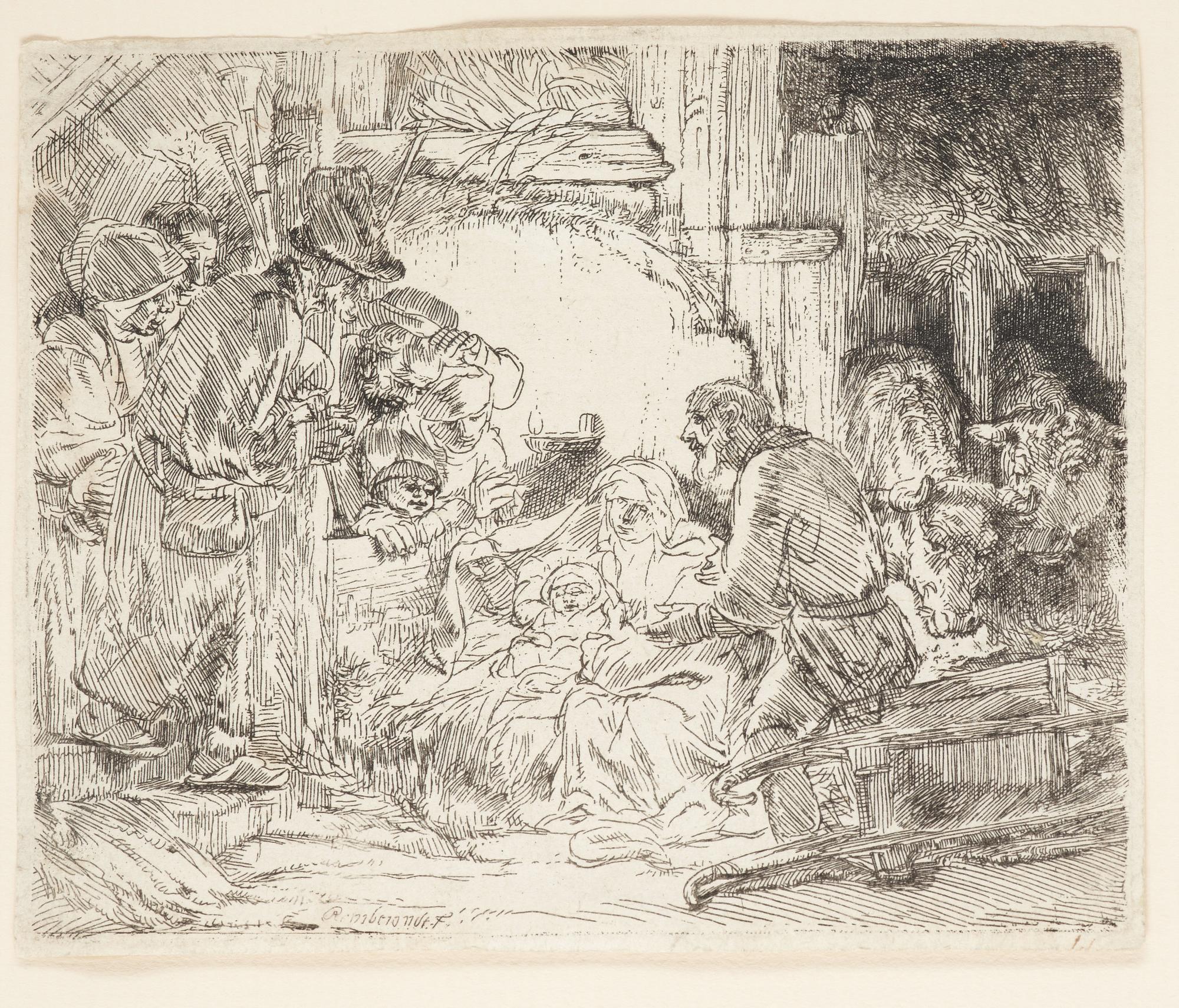REMBRANDT HARMENSZ. VAN RIJN, etsning. Ca 1654 (Möjligen 1700-talsavdrag).