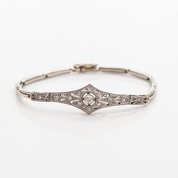 Armband, gammal- och 8/8-slipade diamanter, 18K vitguld.