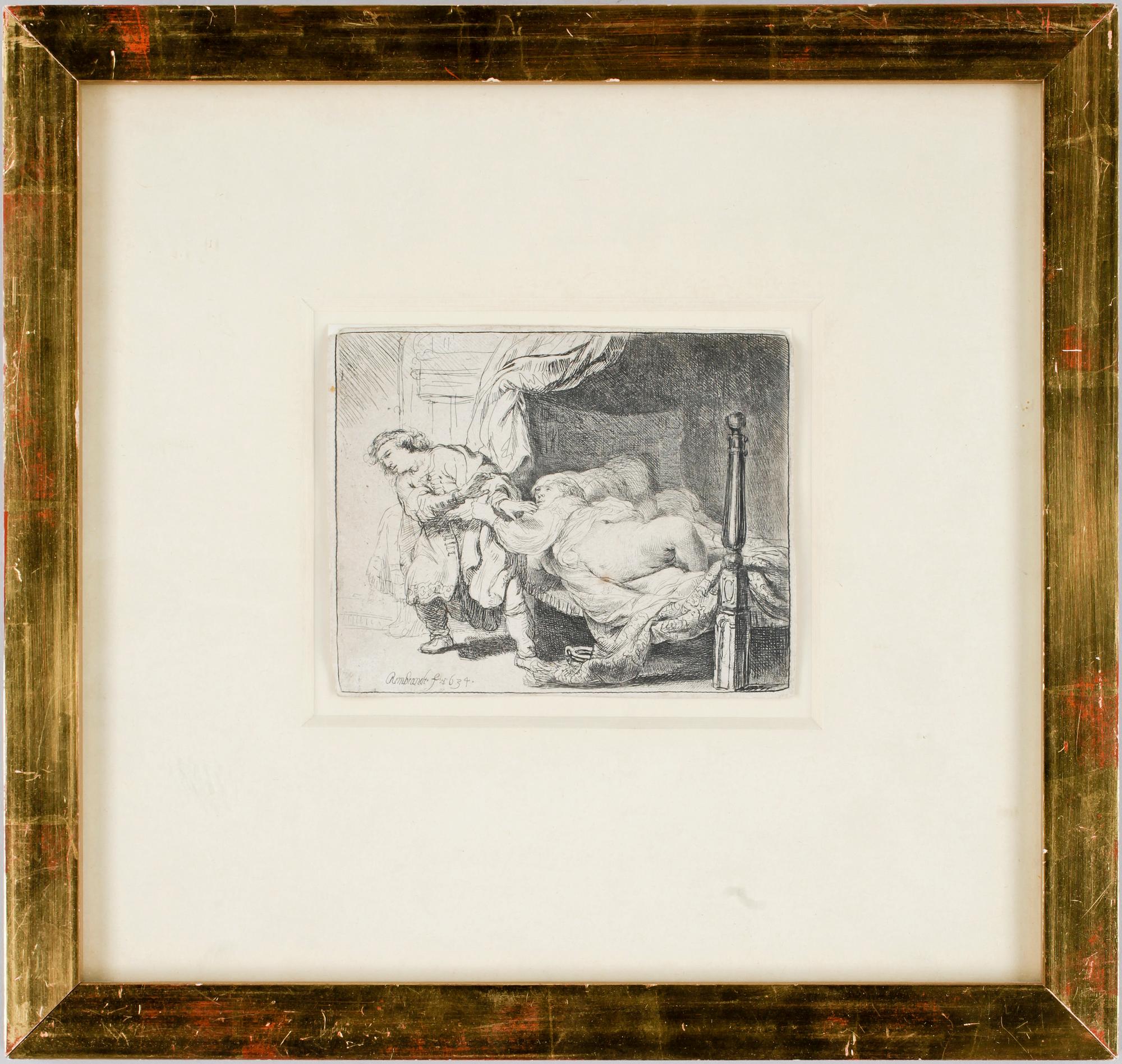 REMBRANDT HARMENSZ. VAN RIJN, etsning, senare avdrag (Basan).