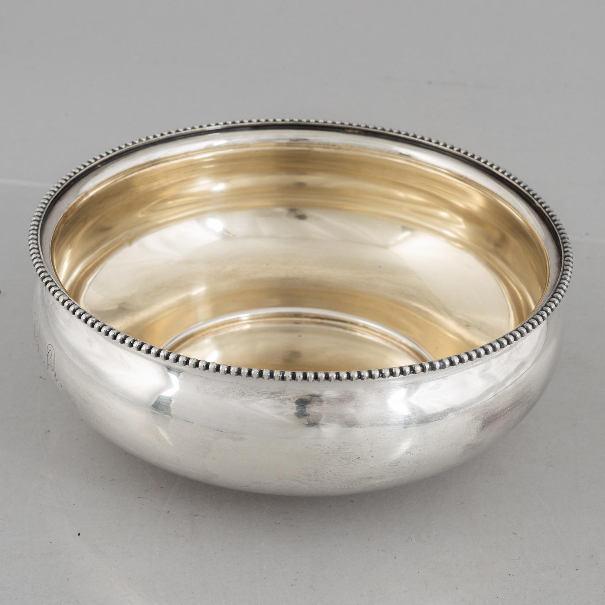 Guldsmedsaktiebolaget, skål, silver, Stockholm, troligen 1918.