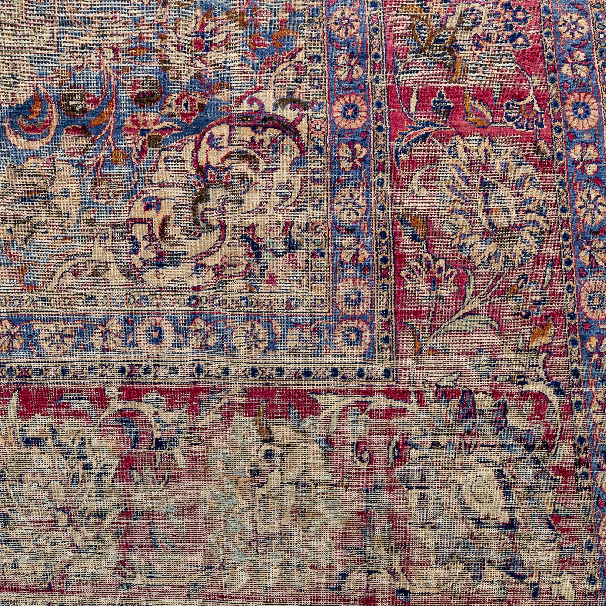 A semi-antique silk Kashan, ca 316 x 205.