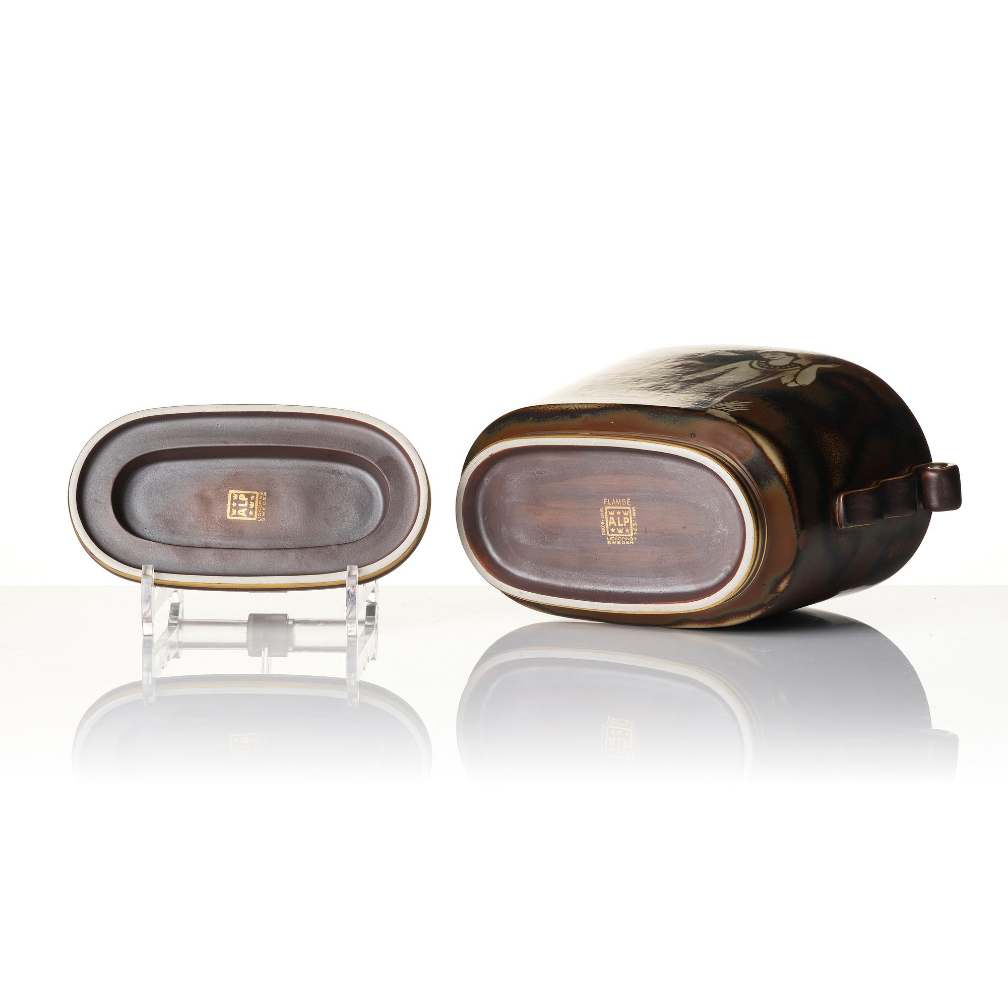 Gunnar Nylund, An urn, 'Flambé', ALP Lidköping mid-20th century.