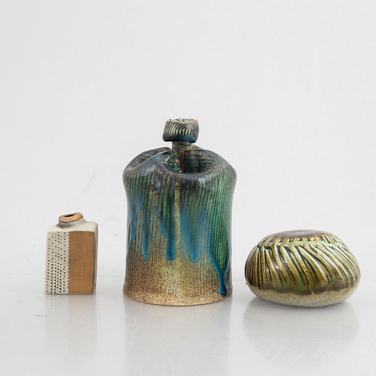 Bengt Berglund, a set of 10 sculptural stoneware items, Gustavsberg Studio.