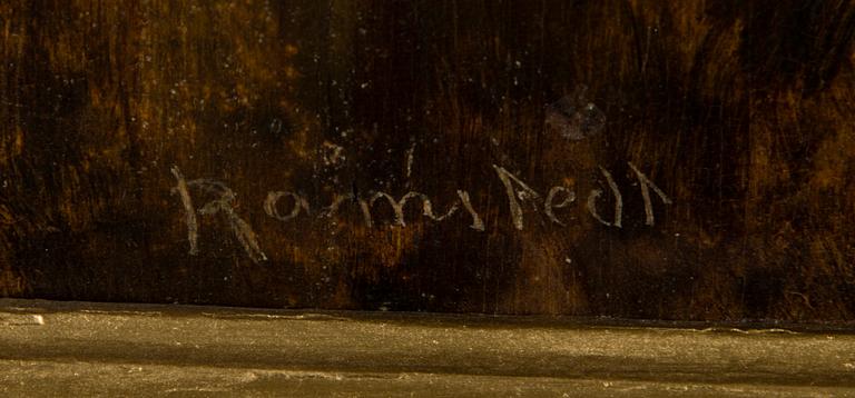 YRJÖ RAMSTEDT, oil on panel, signed also a tergo.