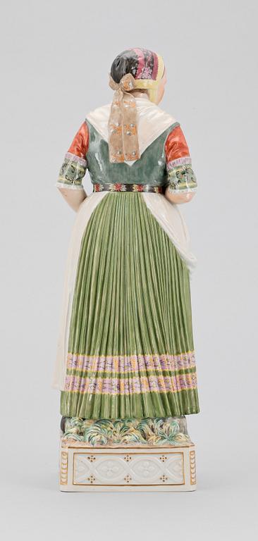 FIGURIN, porslin, "Juliane Marieporslin", Royal Copenhagen, 1920-30-tal.