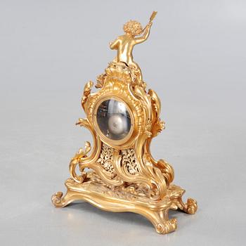A table clock, clockwork marked "Vr PAILLARD A PARIS, RODIER A PARIS", mid/second half of the 19th century.