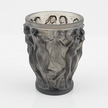 René Lalique, a glass vase, 'Bacchantes', France, signed.