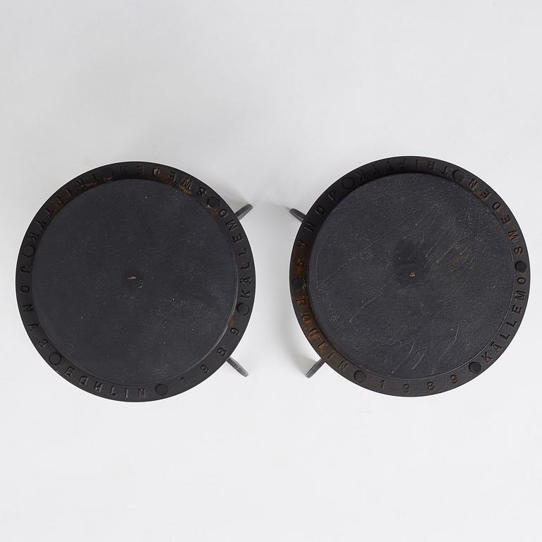 Jonas Bohlin, a birch and iron 'Triptyk' table, Källemo, Sweden, post 1989.