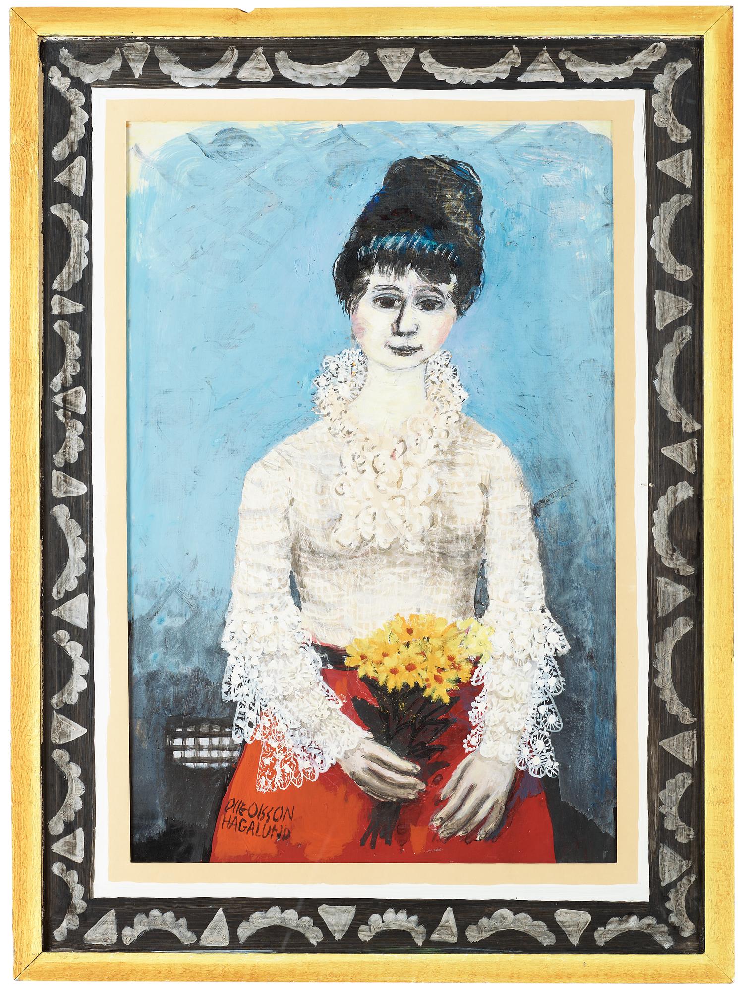 Olle Olsson-Hagalund, Girl with flowers.