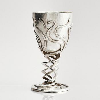 Louis Osman, a large Britannia silver beaker, London 1987.