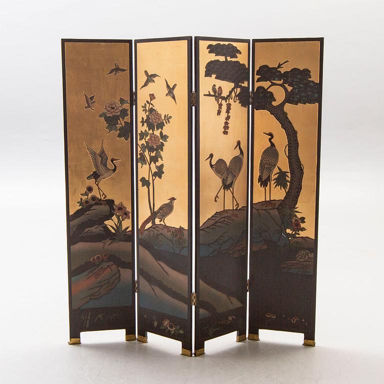 A Japanese 20th century folding screen.