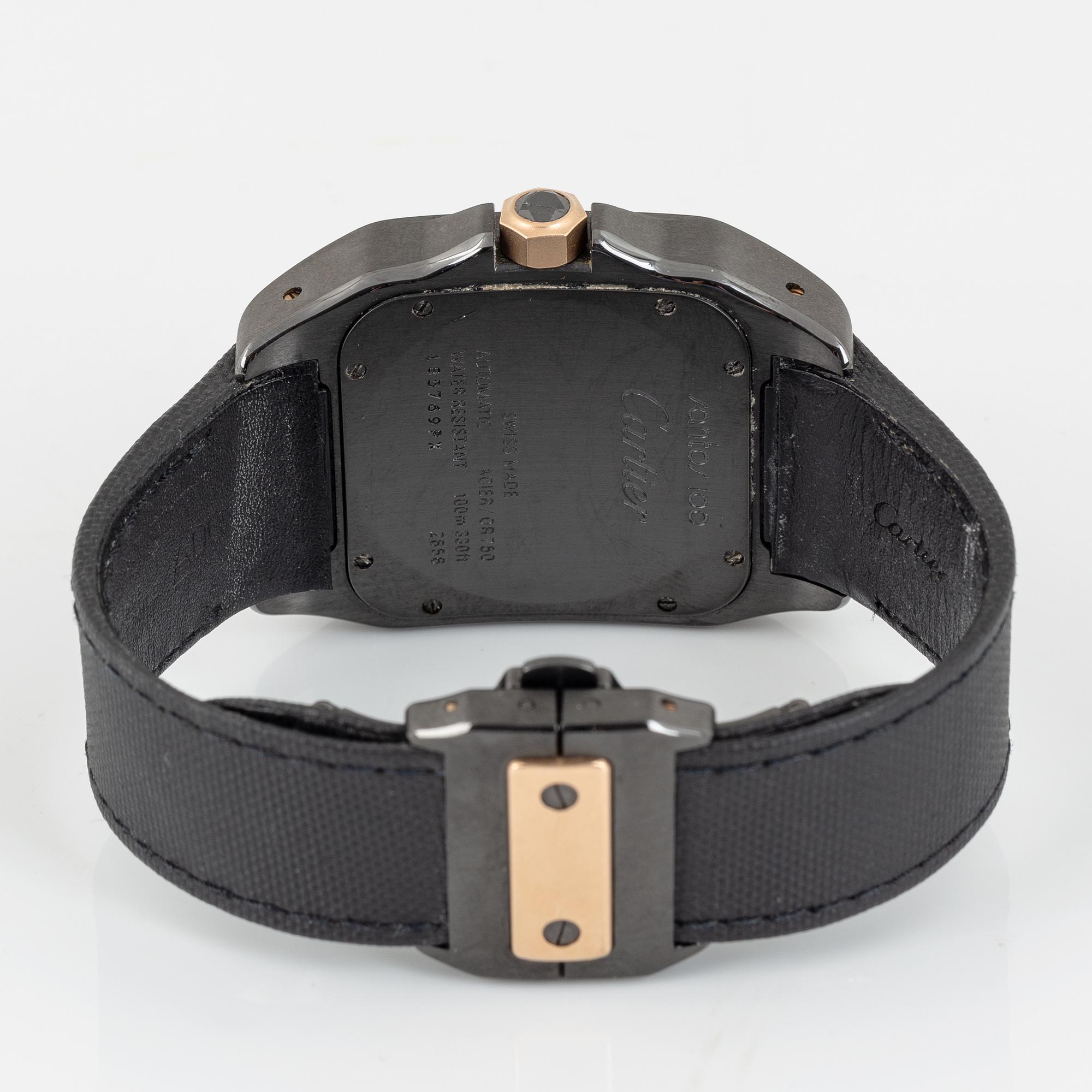 Cartier, Santos, 100, wristwatch, 51,1 x 42,6 mm.