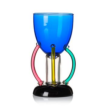 123. Ettore Sottsass, a Memphis glass goblet 'Deneb', Toso Vetri d'Arte, Italy, 1980s.