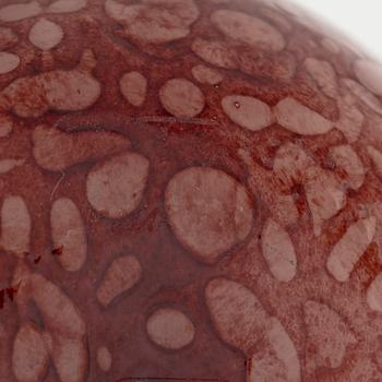 Oiva Toikka, A glass bird, 'Rosy Finch' signed O. Toikka Nuutajärvi.