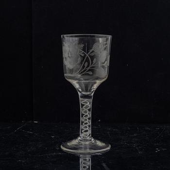 An Anglo-Irish 18th century wine glass.