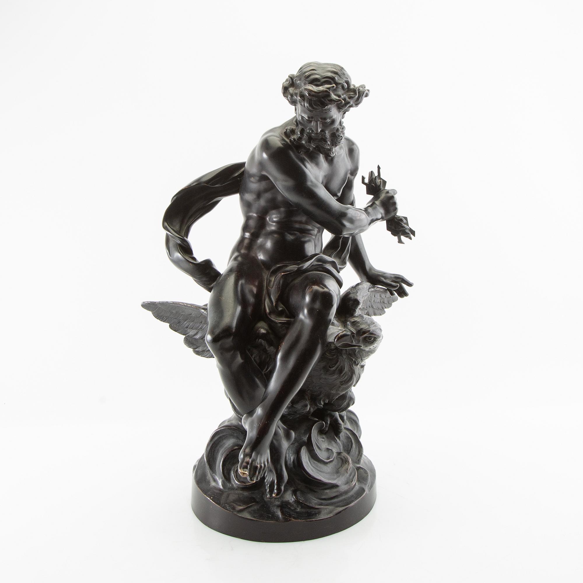 Okänd konstnär 1800/1900-tal, skulptur Jupiter med örn.