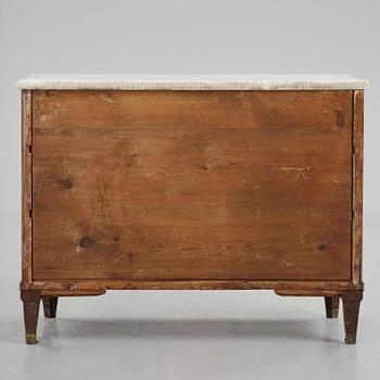 A late Gustavian mahogny commode by C D Fick (1776.1896).
