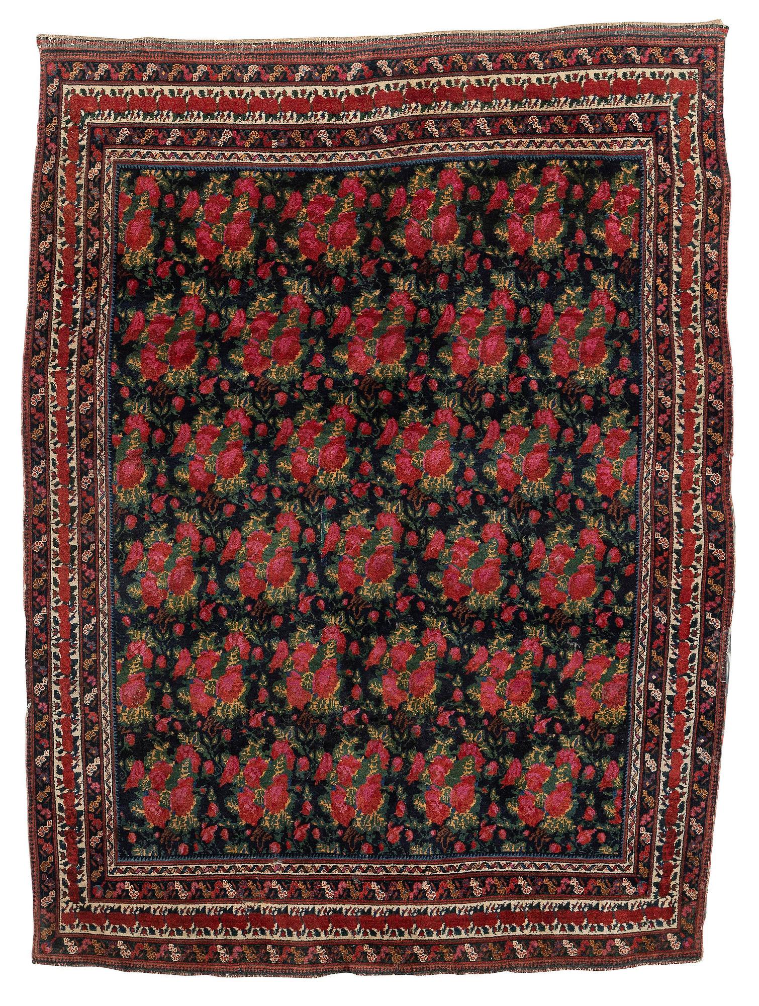 An antique Bidjar carpet, West Persia, c. 191 x 143 cm.