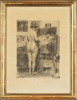 Anders Zorn, "Modell framför tavla".