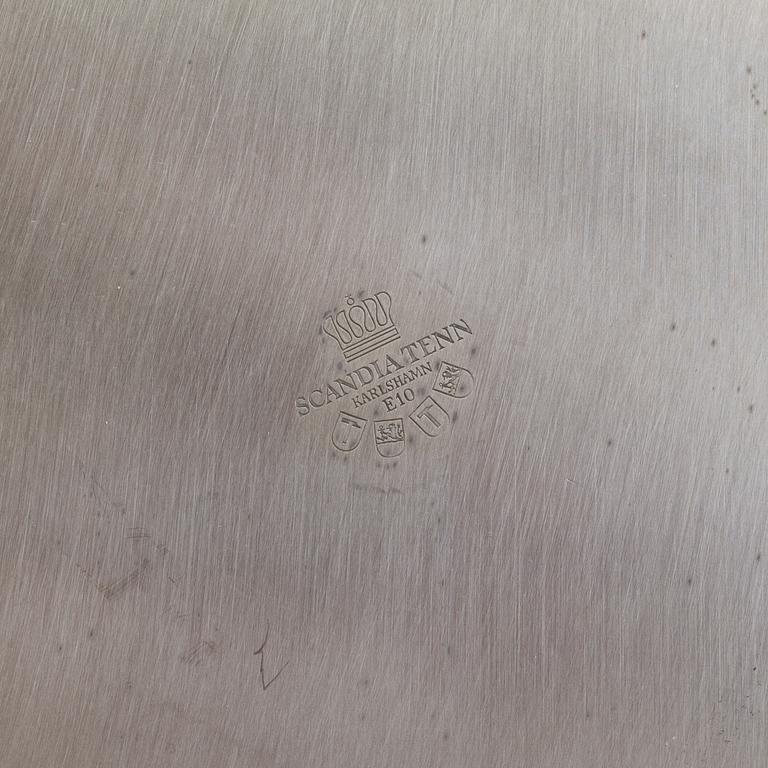 a set of 40 pewter plates by Scandia Tenn Karlshamn 1955-1975.