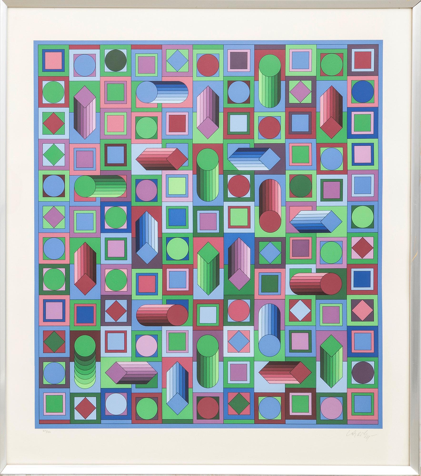 Victor Vasarely, serigraph, signed 214/250.