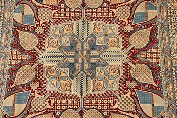 A rug, Old Nain, part silk, ca 257 x 165 cm.