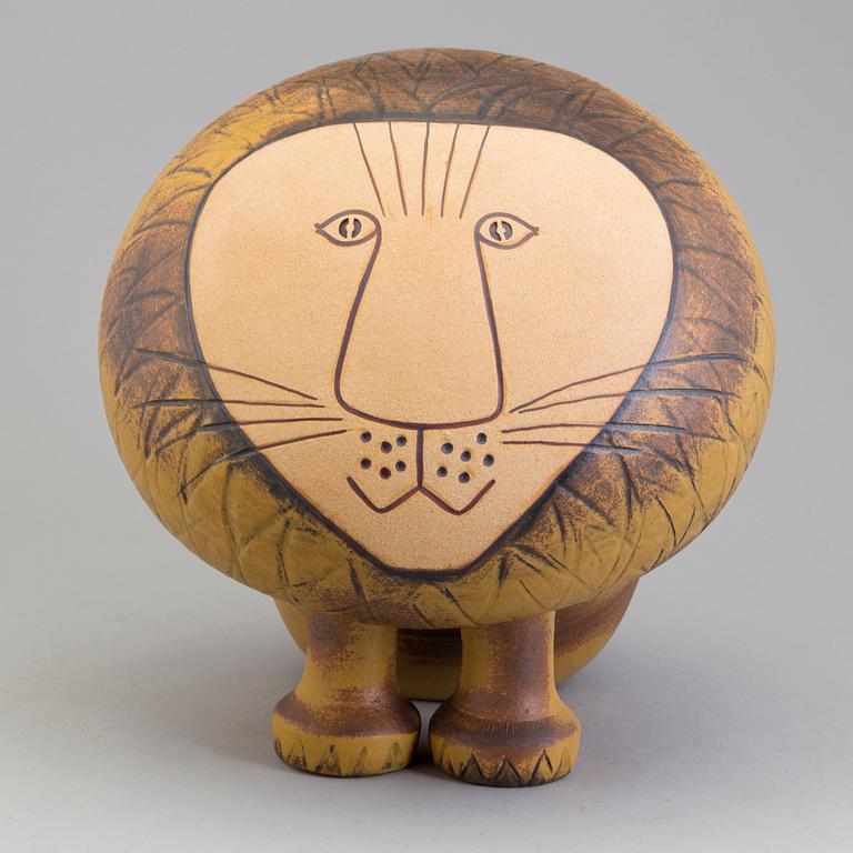 LISA LARSON, skulptur, stengods, "Lejon Maxi", Gustavsberg.
