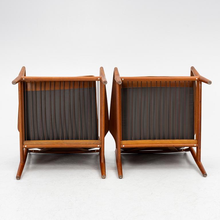 Steffen Syrach-Larsen, a pair of armchairs, Børge Jensen, 1960s.