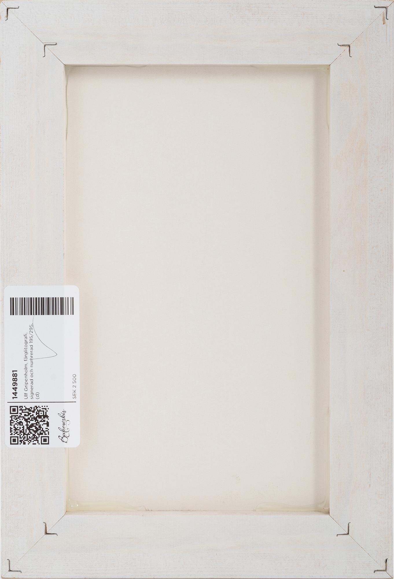 Ulf Gripenholm, färglitografi, signerad och numrerad 195/295.