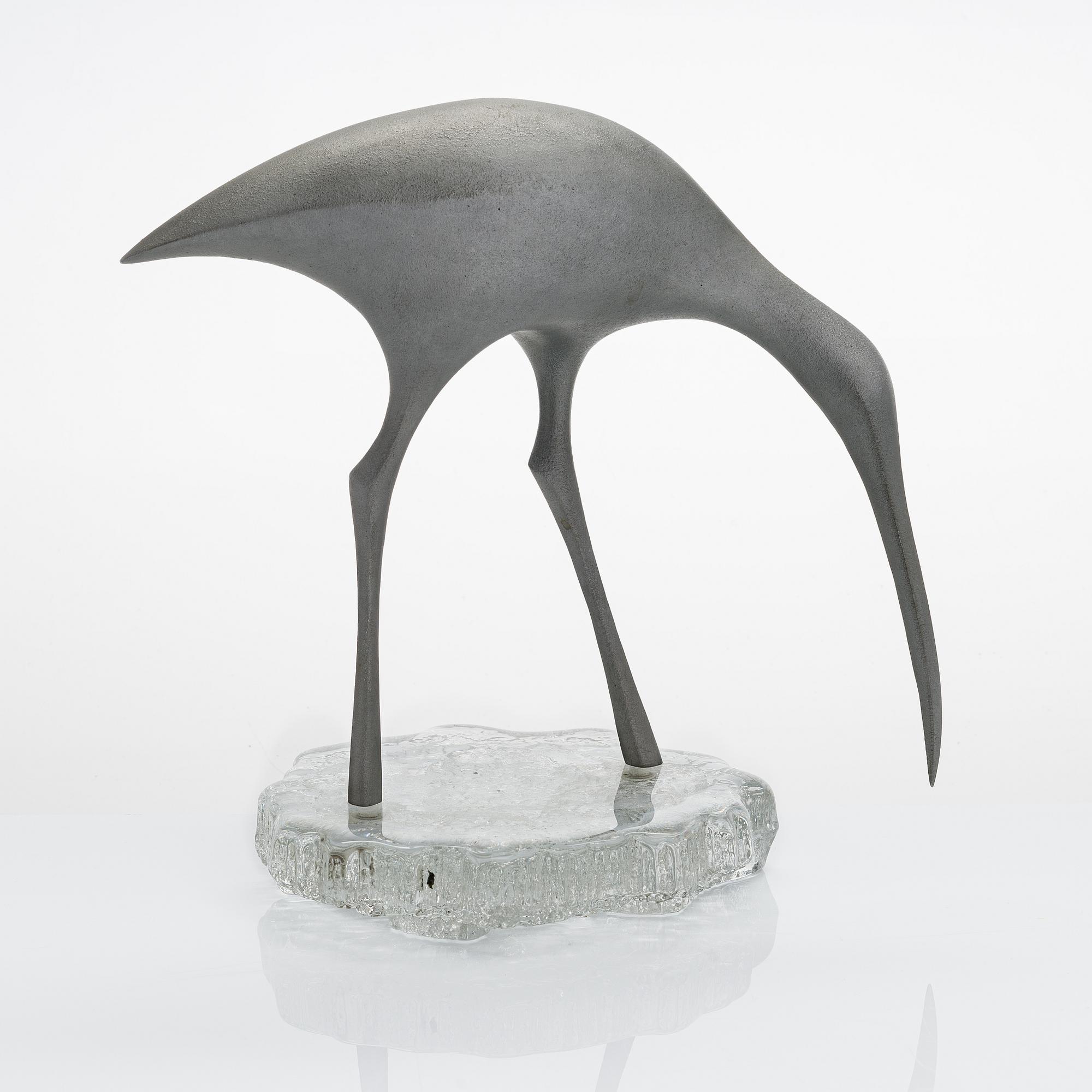 Tapio Wirkkala, sculpture, Suokurppa (Snipe). Stamped Kultakeskus Oy Design: Tapio Wirkkala Made in Finland.