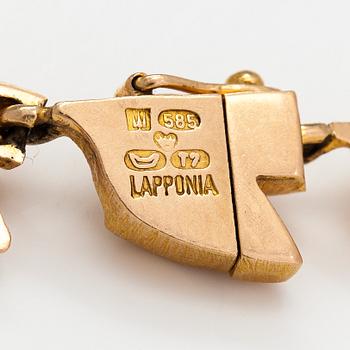 Björn Weckström, "Rolling waves", a 14K gold bracelet. Lapponia 1972.