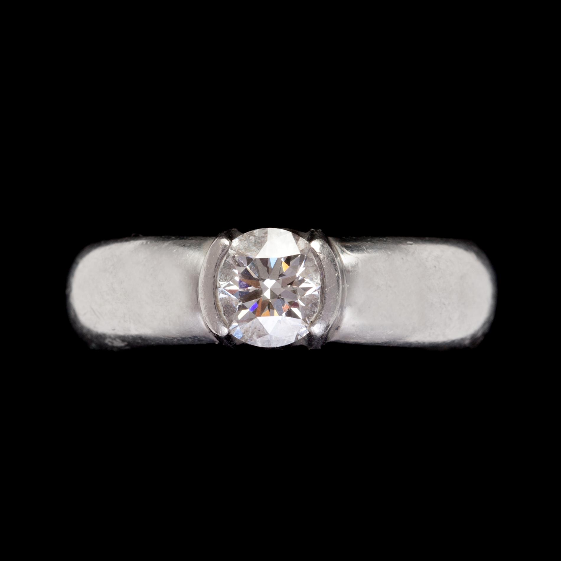 A Tiffany & Co brilliant cut diamond ring, 0.71 cts.