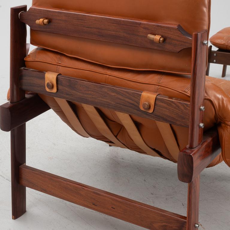 Percival Lafer, armchair with footstool, Lafer MP, Brazil, 1960s/70s.