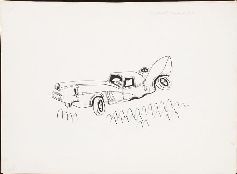 FRANCO COSTA, 3 st, skisser/blandteknik, signerade.