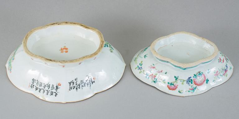 SKÅLAR, 2 st, porslin, Kina, 1800-tal.