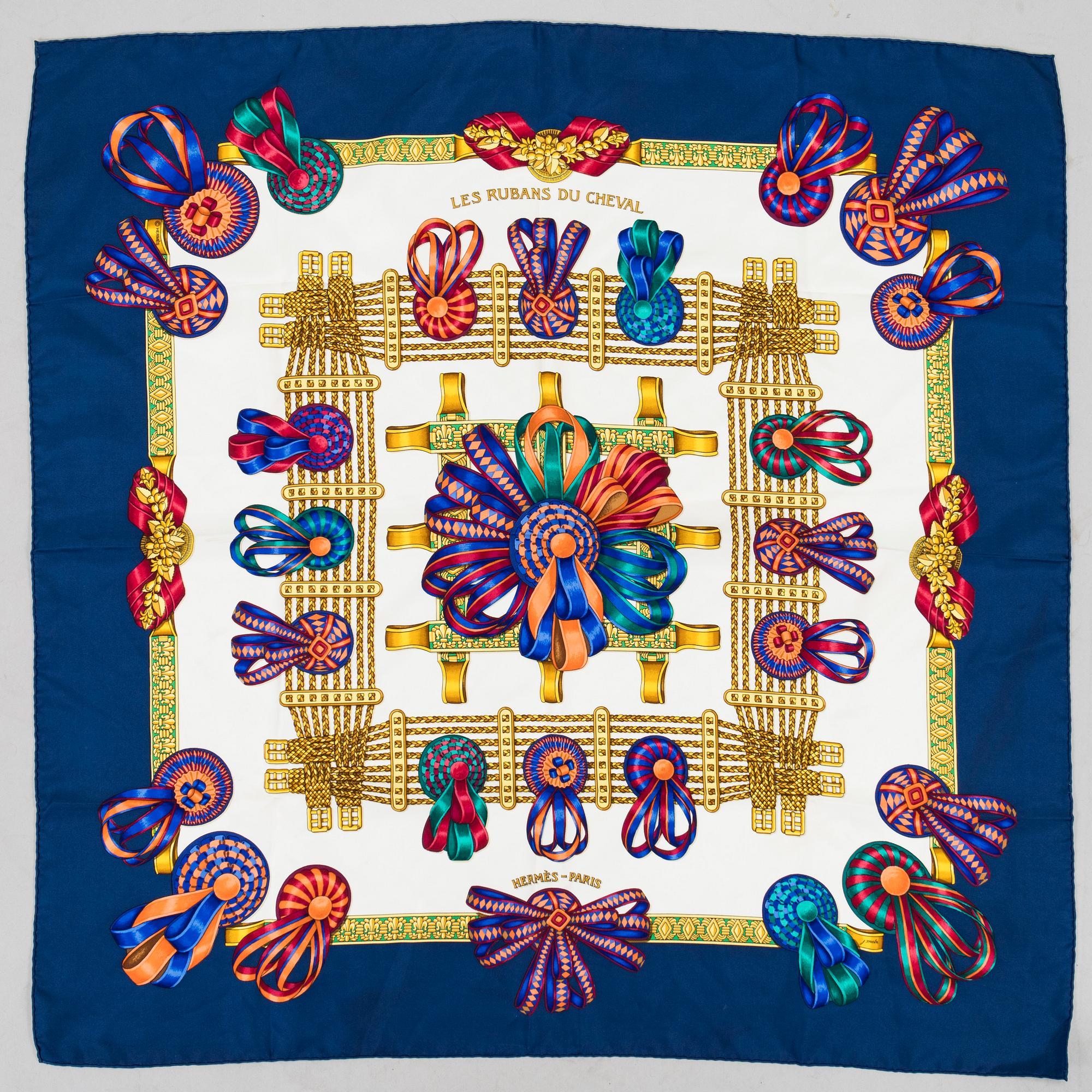 Hermès, a 'The Rubains of the Horse' scarf.