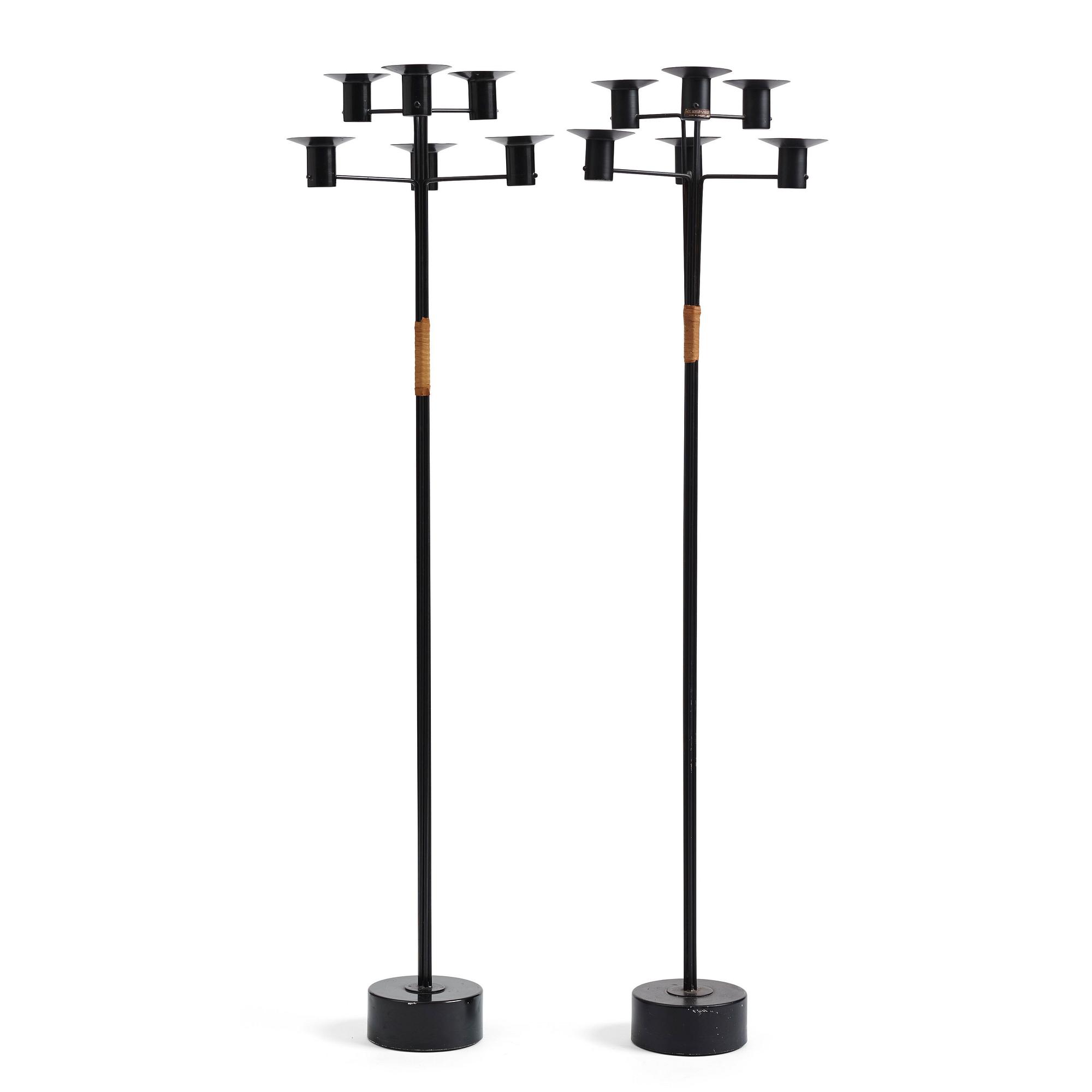 Hans-Agne Jakobsson, a pair of floor candelabra, model "L5", Hans Agne Jakobsson AB, Markaryd, 1950-60s.
