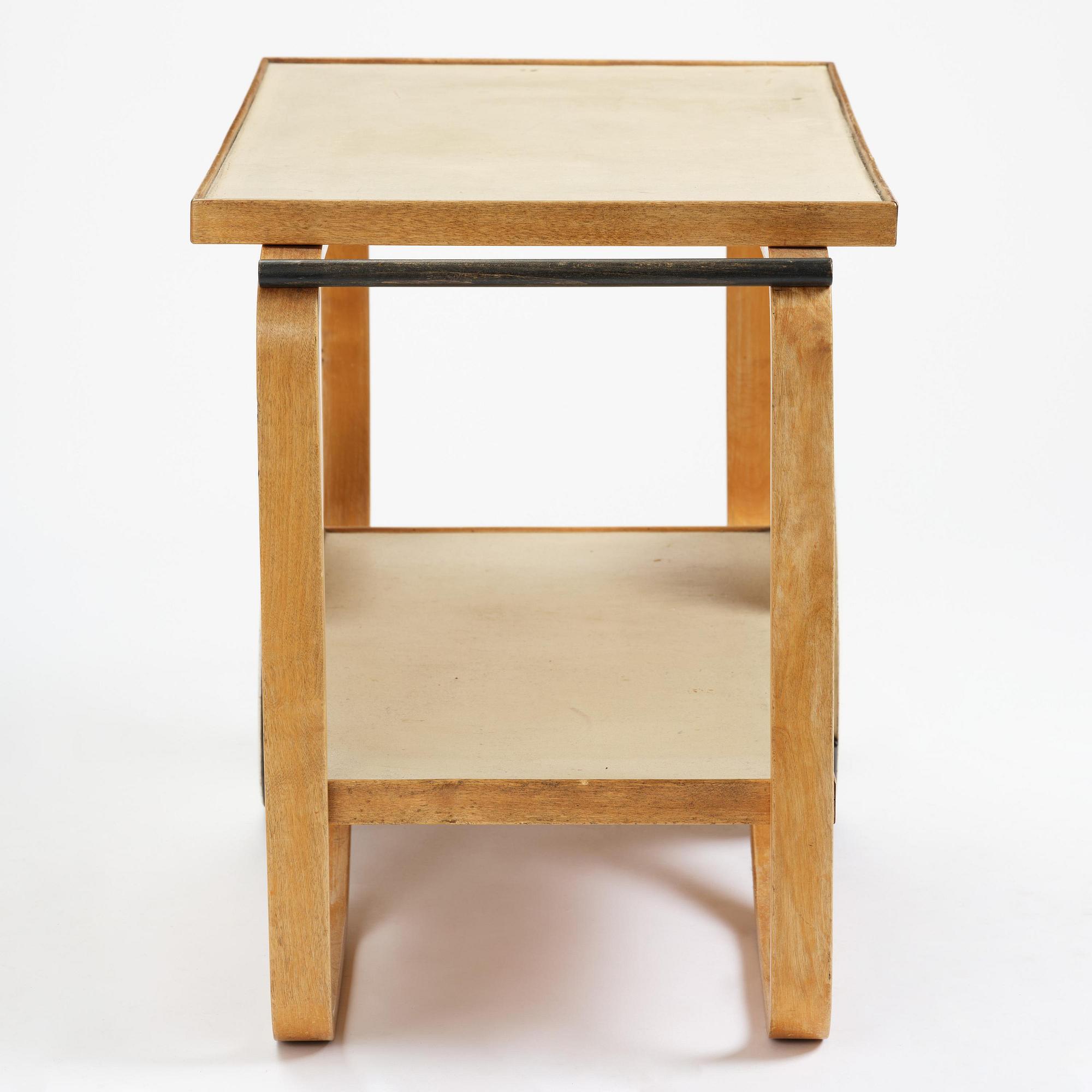 Alvar Aalto, serveringsvagn, modell "98", O.Y. Huonekalu-ja Rakennustyötehdas A.B, för Finmar Ltd, Finland, 1934-39.