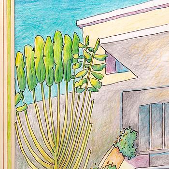 Sigvard Bernadotte, mixed media signerad  och daterad 89.