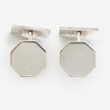 Wiwen Nilsson, a pair of cufflinks, sterling silver, Lund 1962.