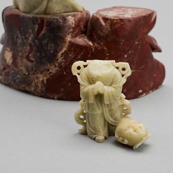 FIGURIN, soapstone, Kina, 1900-tal.